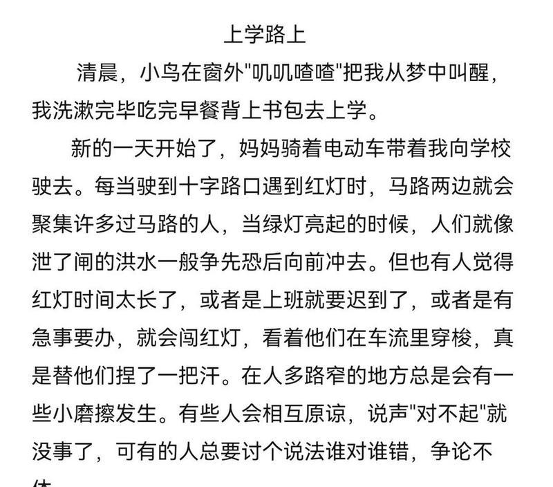 学路上的奇遇（一个少年的成长之旅）